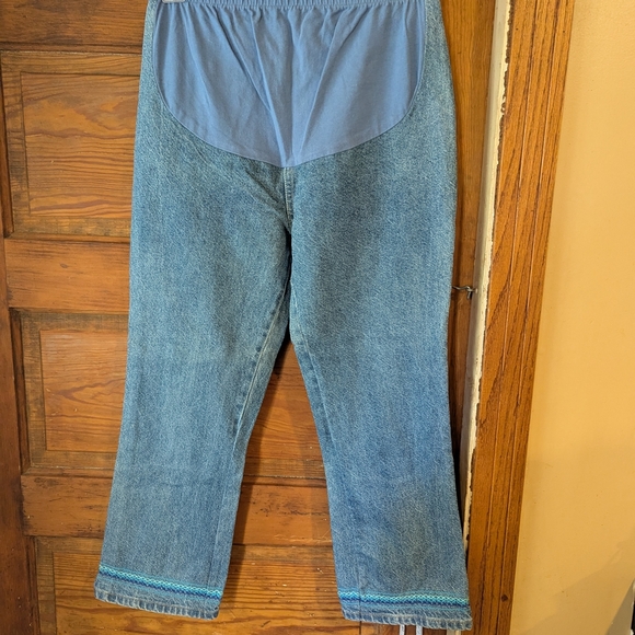 Duo Maternity Blue Jeans - Picture 1 of 4